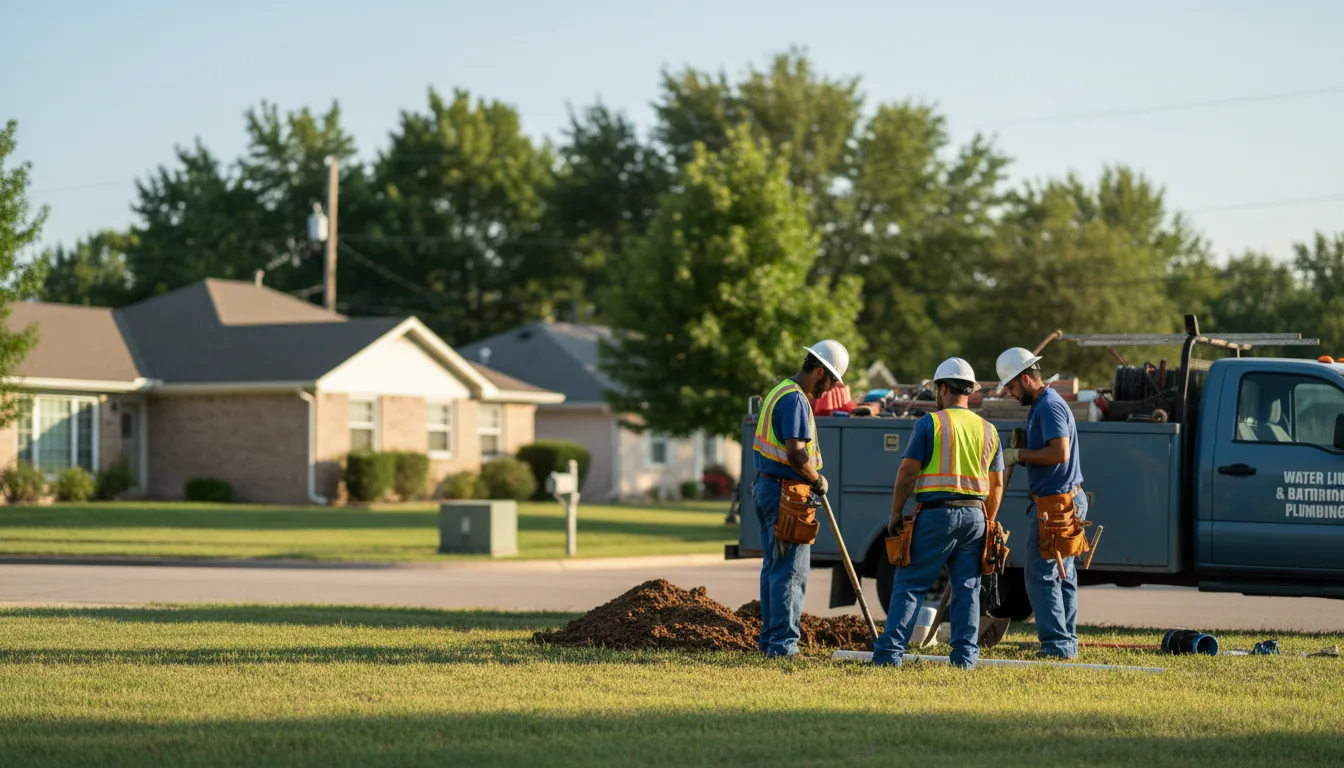 Residential water line and bathroom plumbing service in Glide, OR